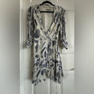 All Saints Dress in White and Blue